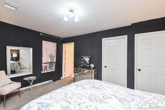 bedroom featuring carpet floors