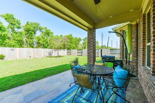 view of patio / terrace featuring grilling area