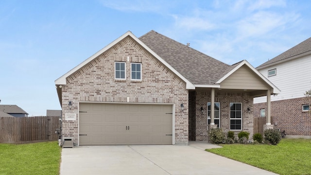 view of front of home featuring a front yard