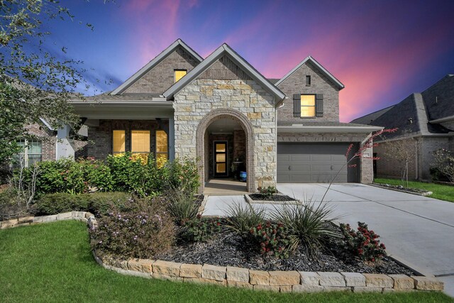 view of front of home featuring a garage