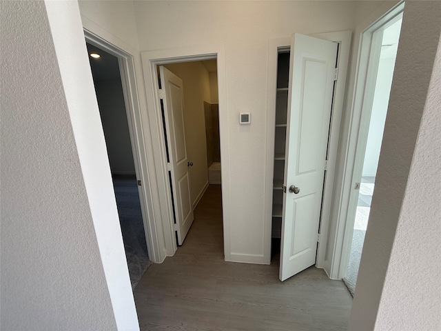 hallway featuring light hardwood / wood-style floors