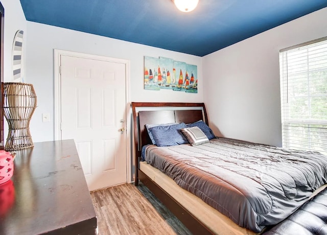 bedroom featuring wood-type flooring