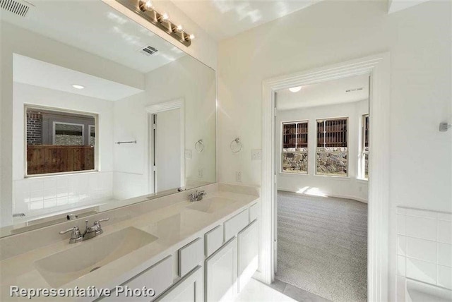 bathroom featuring vanity