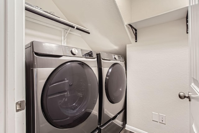 laundry area featuring separate washer and dryer