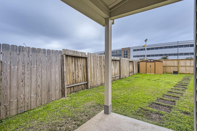 7535 Cypress Pin Oak Dr, Cypress, TX 77433 - view of yard featuring a fenced backyard, a shed, and an outdoor structure