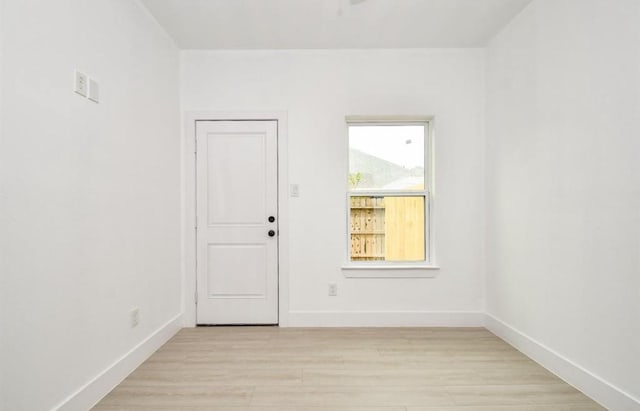 empty room featuring light hardwood / wood-style floors