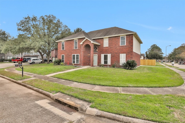 view of front of house with a front yard