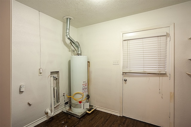 utility room with water heater