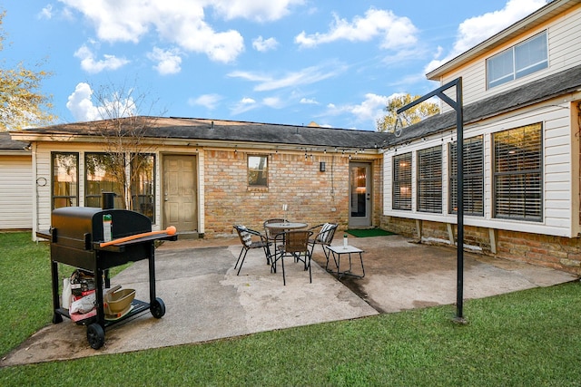 view of patio / terrace with a grill