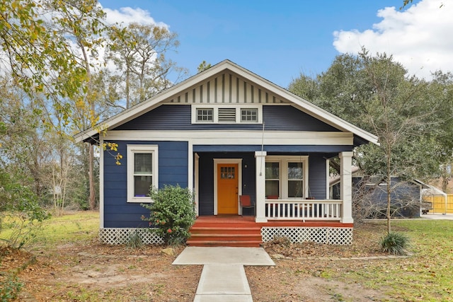 bungalow-style home featuring covered porch