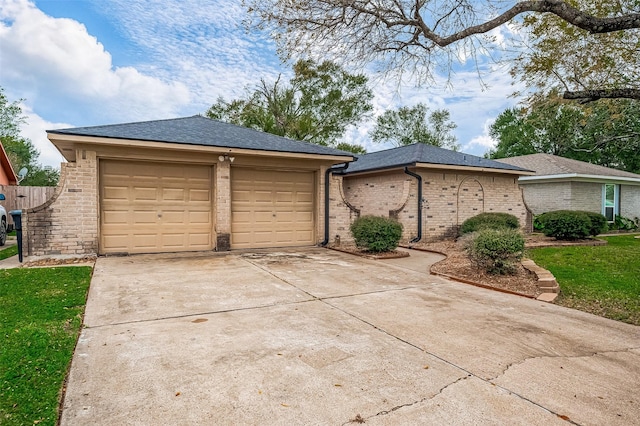 exterior space featuring a garage