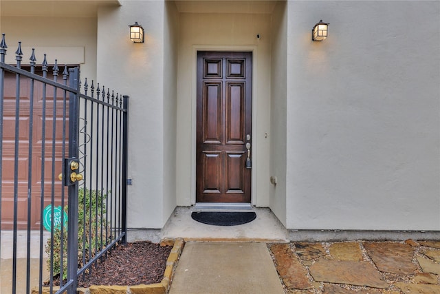 view of doorway to property