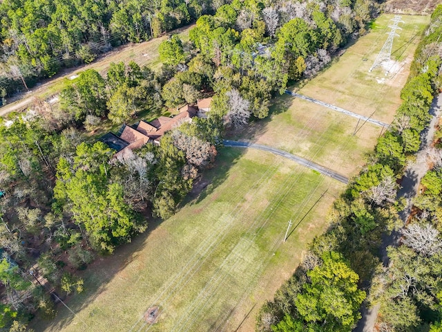 bird's eye view with a rural view