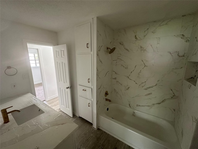 bathroom featuring sink and wood-type flooring