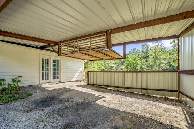 view of patio with french doors