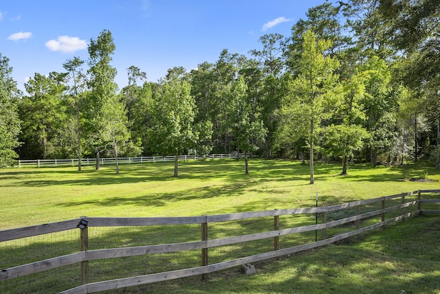 exterior space with a rural view