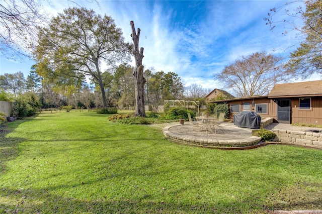 view of yard with a patio