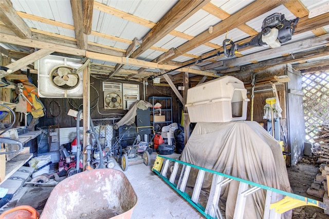 view of storage room