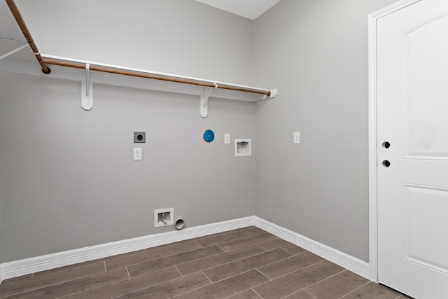 laundry room featuring hookup for a washing machine, gas dryer hookup, and electric dryer hookup