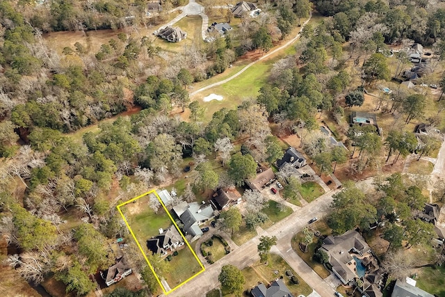 aerial view with a residential view