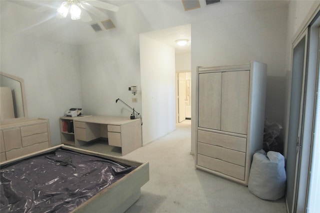 bathroom with ceiling fan