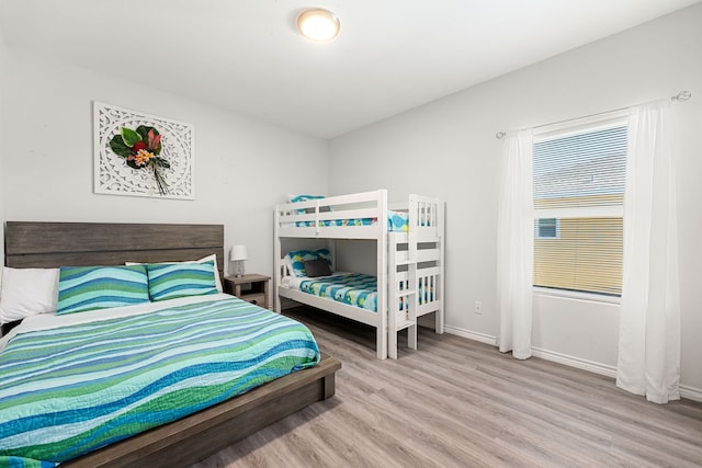 bedroom featuring light hardwood / wood-style floors