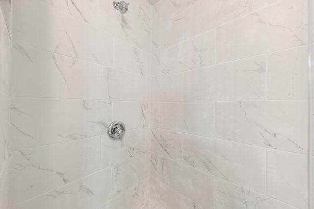 room details with a tile shower