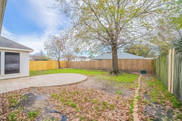 view of yard featuring a patio area