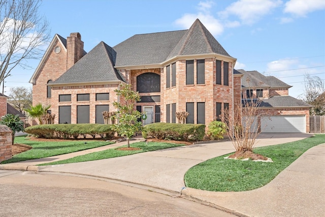 view of front of home with a front lawn