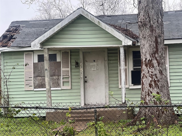 view of bungalow