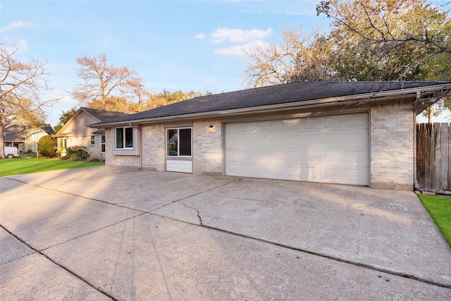 exterior space featuring a garage