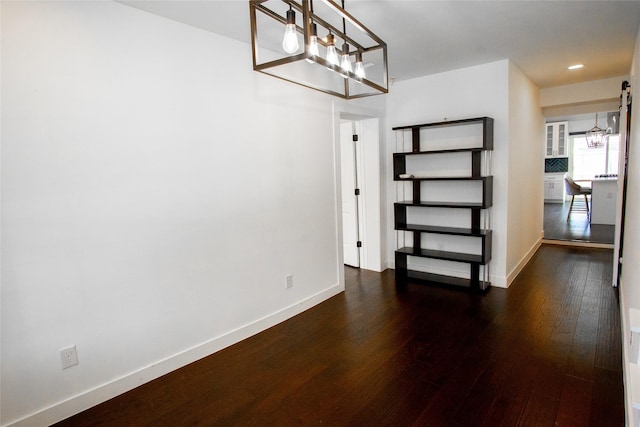 interior space featuring dark hardwood / wood-style floors