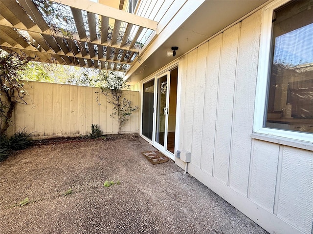 view of patio with a pergola