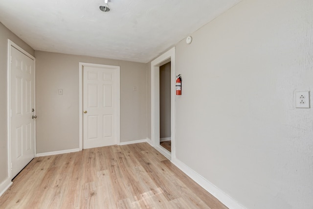 interior space featuring light wood-type flooring