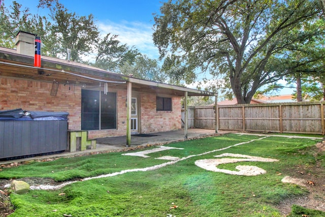 view of yard with a patio area