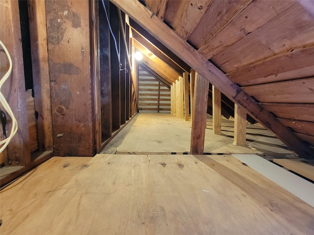 view of attic