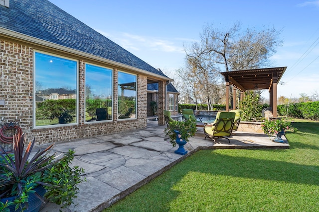 view of patio / terrace with a pergola