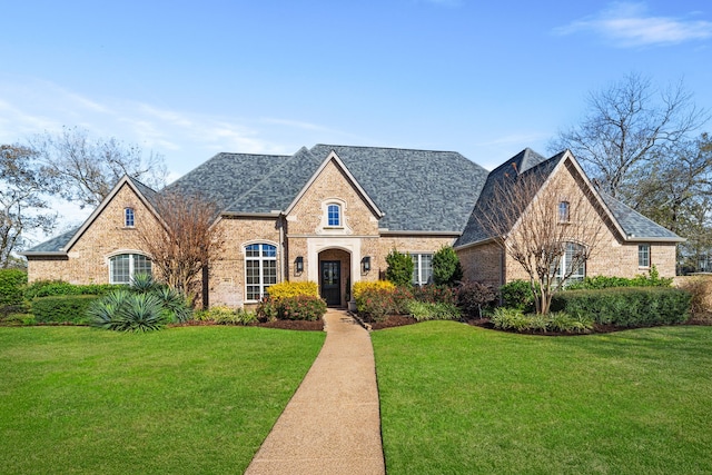 view of front facade with a front yard