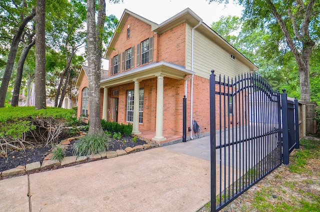 view of home's exterior featuring a porch