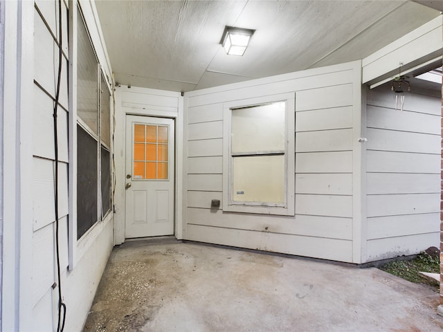 interior space with concrete floors