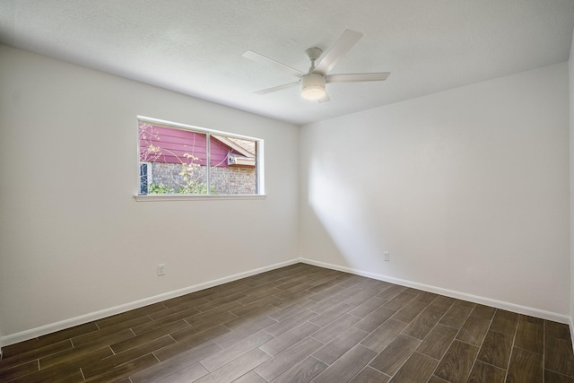 unfurnished room with ceiling fan