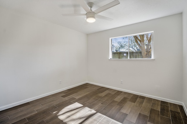 unfurnished room featuring ceiling fan