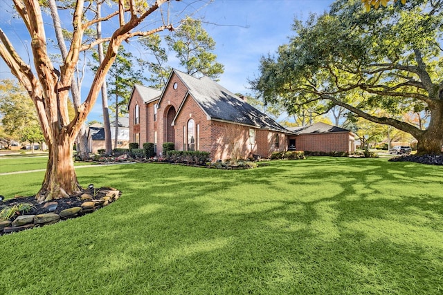 exterior space with a front lawn