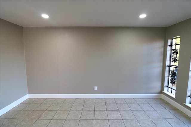 view of tiled spare room