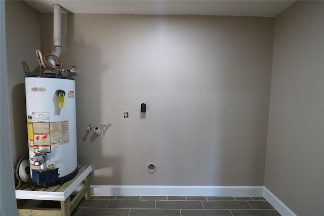 interior space featuring water heater