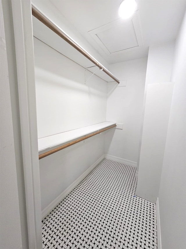 view of walk in closet