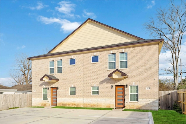 view of front of home with a patio