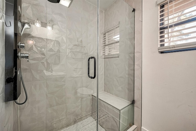 bathroom with walk in shower