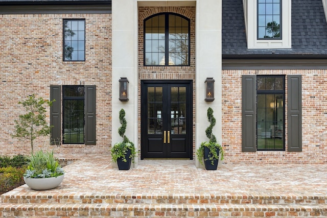 entrance to property with french doors