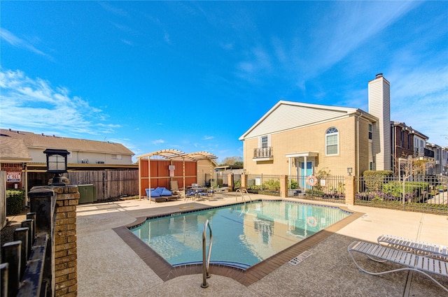 view of pool with a patio area